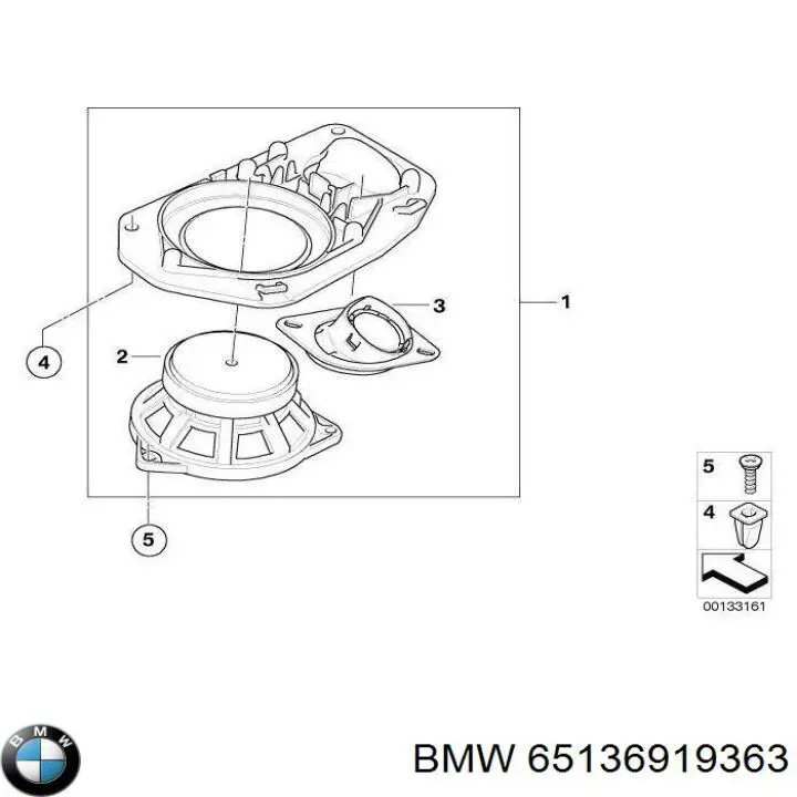 65136919363 BMW Динамик задней полки