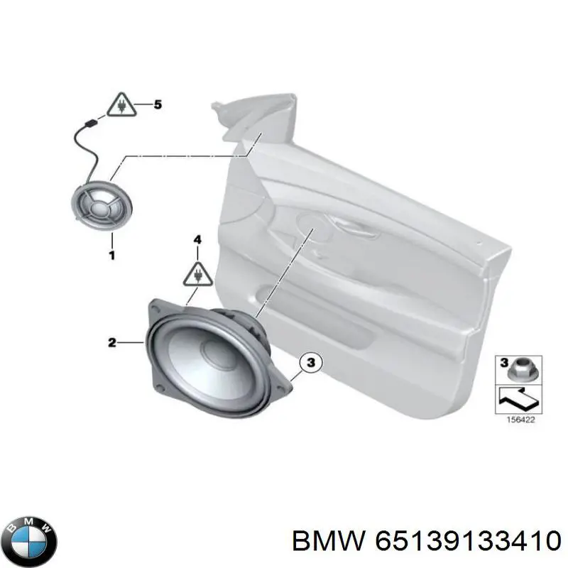 Купить 65139133410 BMW Динамик передней двери