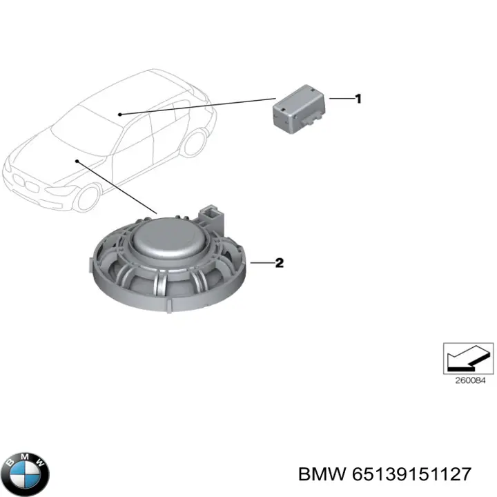 Купить 9151127 BMW Динамик задней полки