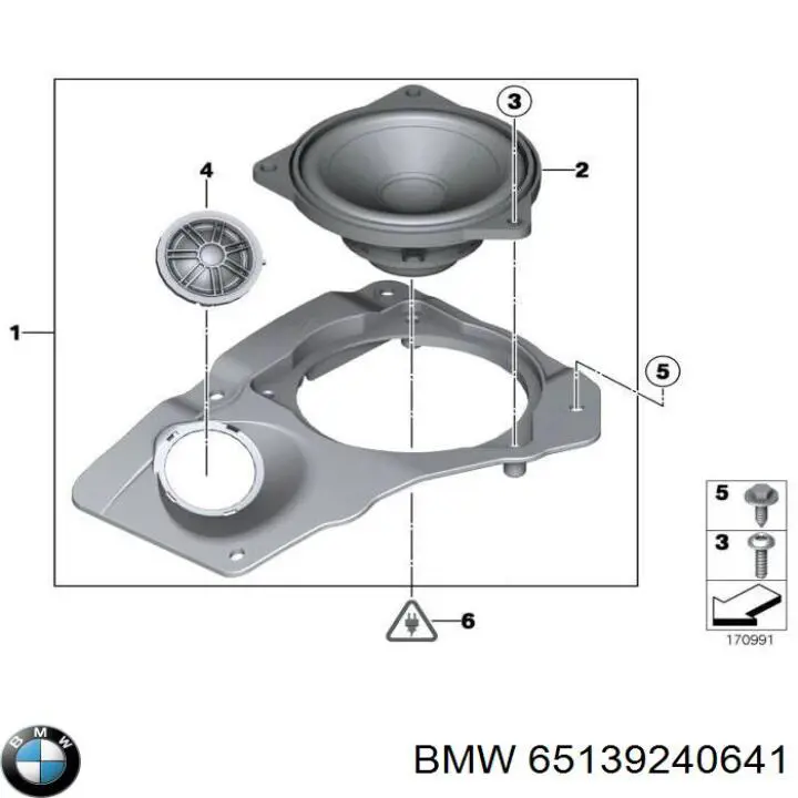 Динамик передней двери 65139240641 BMW
