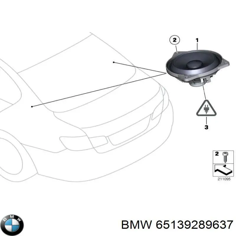  Динамик задней полки BMW 5 