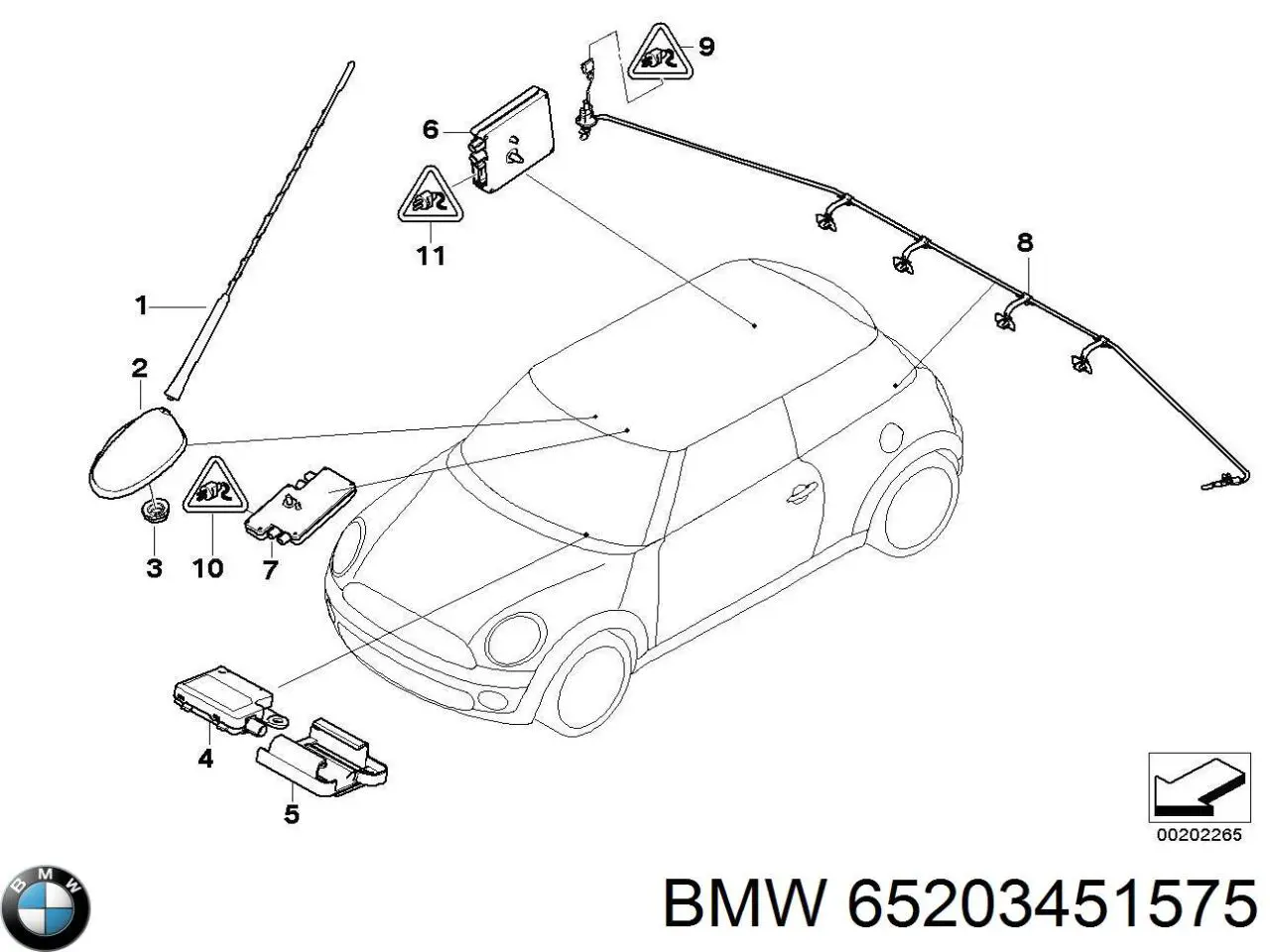 Антенна Mini Clubman I универсал (R55) (2007 - 2015) цена, от 53.13 USD