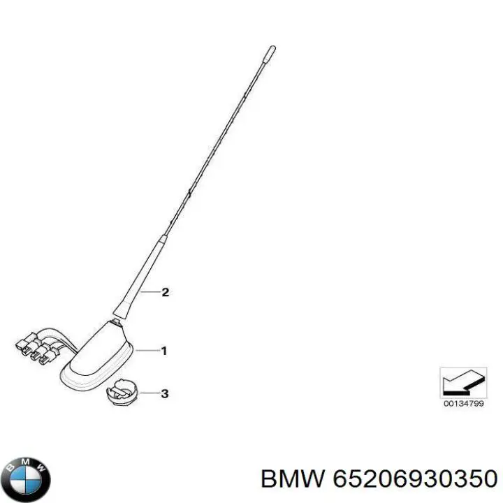 Купить 65206930350 BMW Антенна