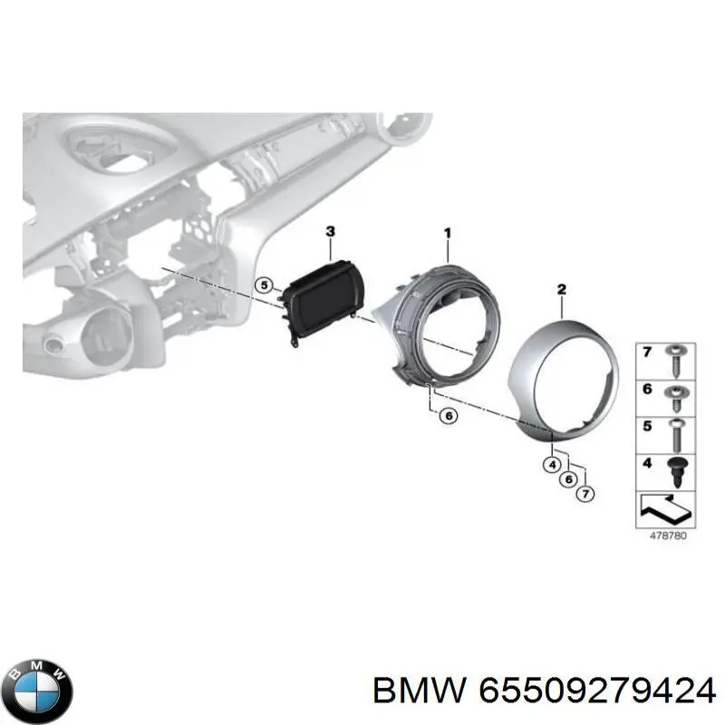 Дисплей многофункциональный BMW 65509279424 цена, от 190.04 USD
