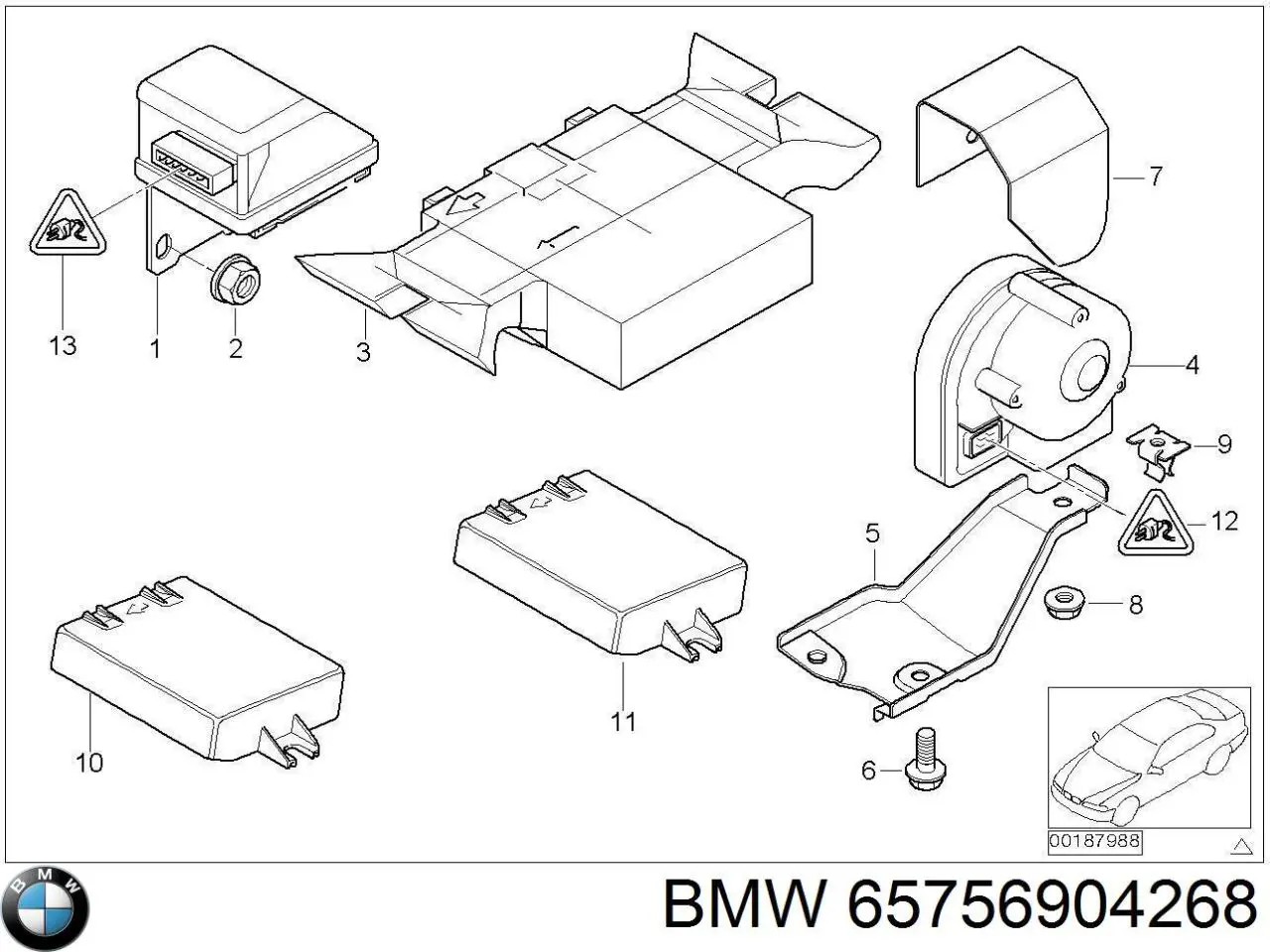 Датчик антикрена 65756923208 BMW