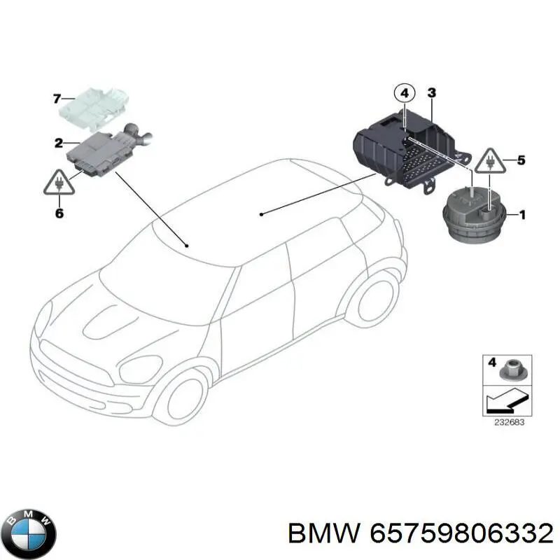 Блок управления (ЭБУ) сигнализацией BMW 65759806332