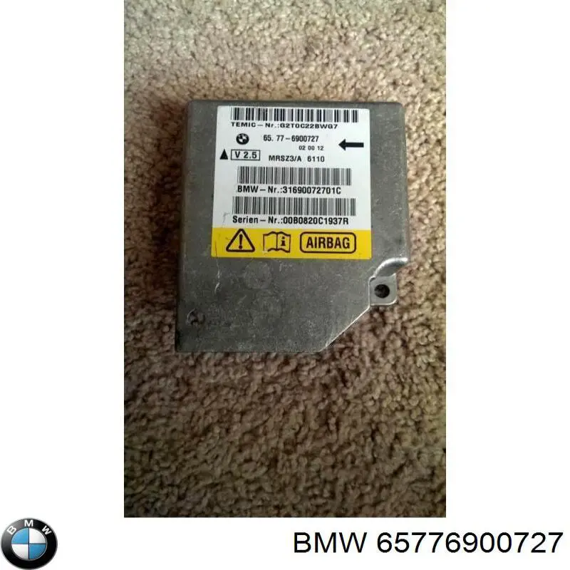 65779345358 BMW модуль-процессор управления подушкой безопасности (эбу airbag)