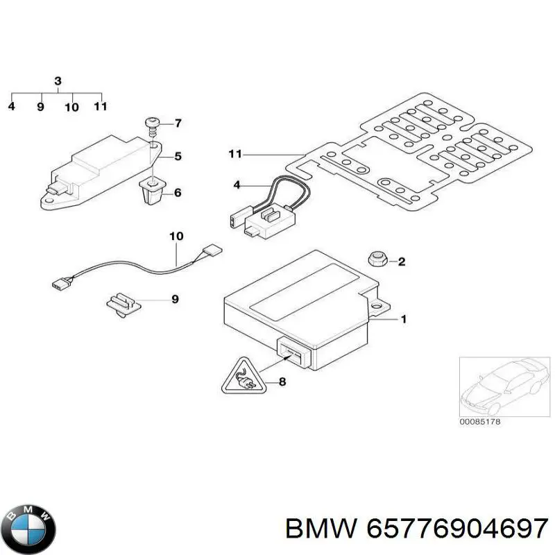 Датчик AIRBAG боковой правый 65776904697 BMW