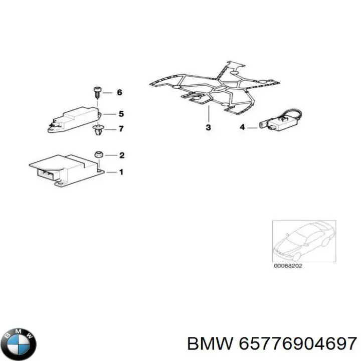 Купить 65776904697 BMW Датчик подушки безопасности