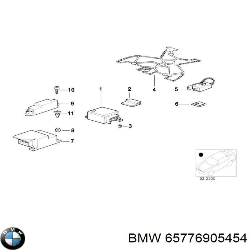 Датчик AIRBAG боковой правый 65776905454 BMW