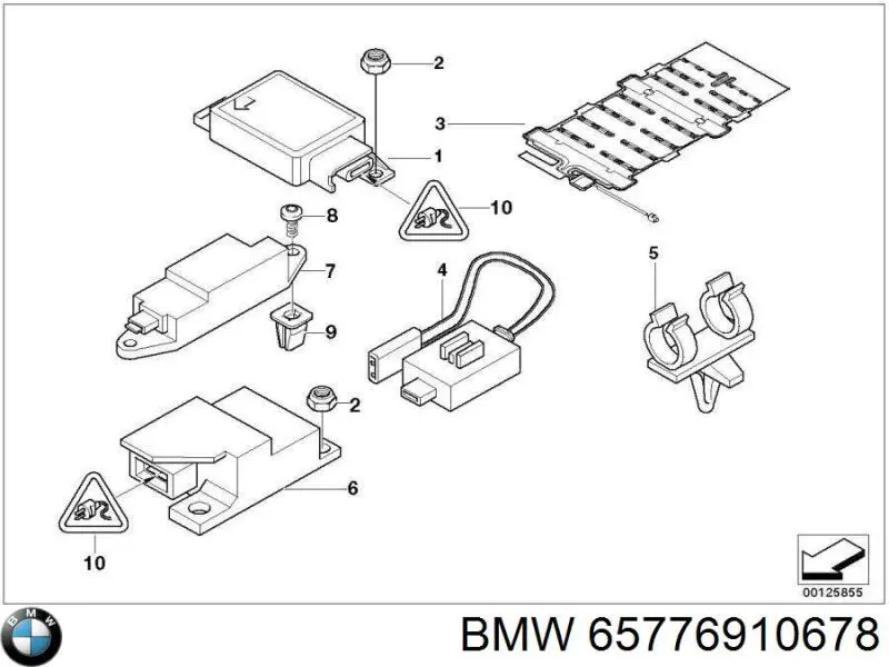 Купить 65776910678 BMW Датчик подушки безопасности