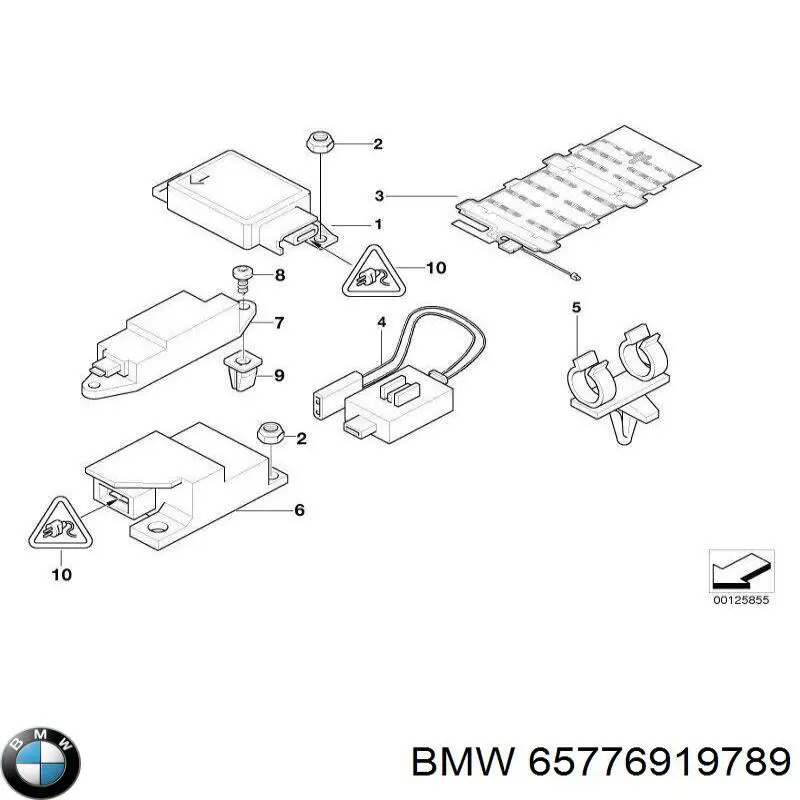 65776919789 BMW модуль-процессор управления подушкой безопасности (эбу airbag)