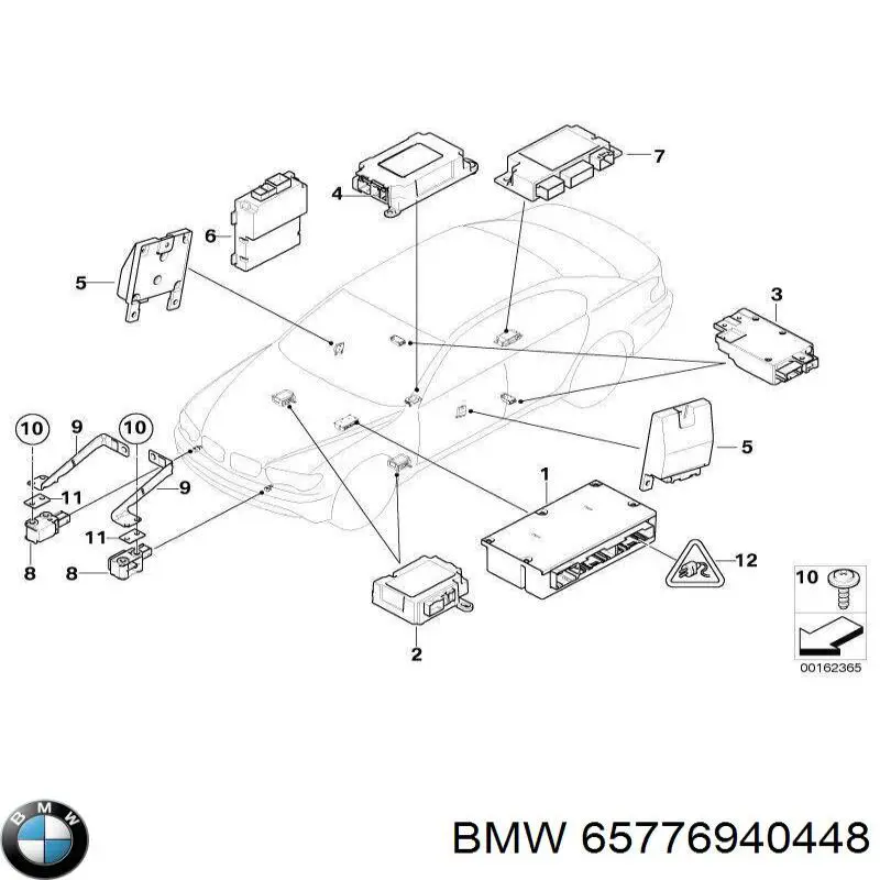 65770395895 BMW модуль-процессор управления подушкой безопасности (эбу airbag)