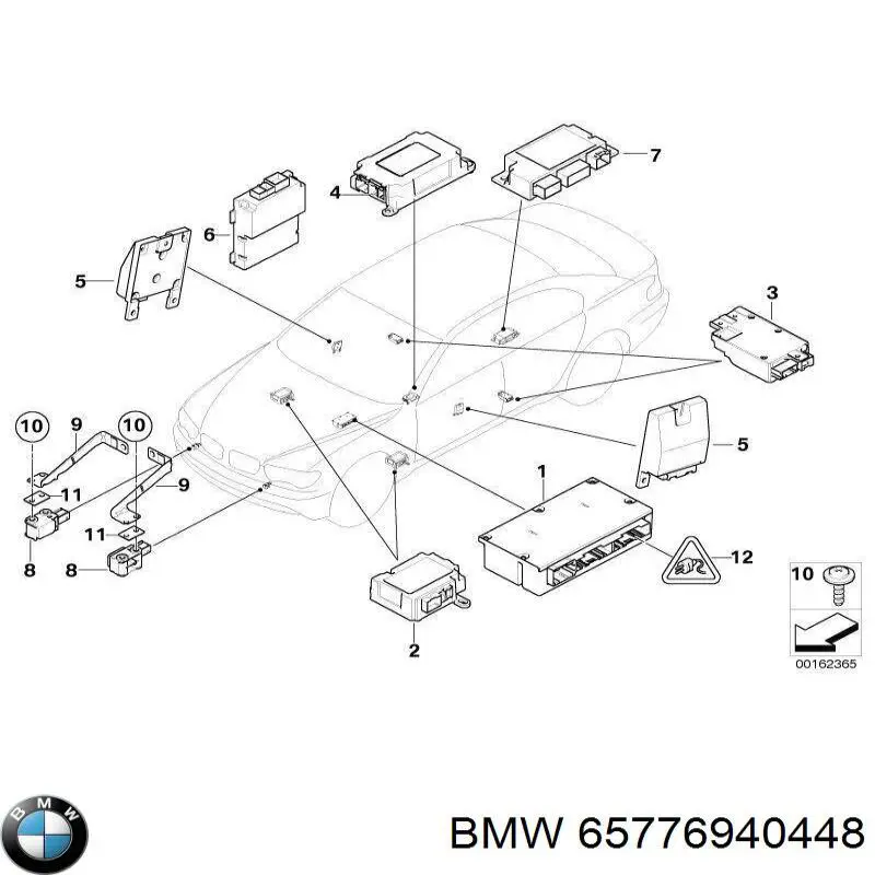 Модуль-процессор управления подушкой безопасности (ЭБУ AIRBAG) 65770395895 BMW