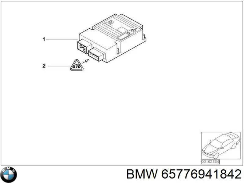 Модуль-процессор управления подушкой безопасности (ЭБУ AIRBAG) 65776941842 BMW