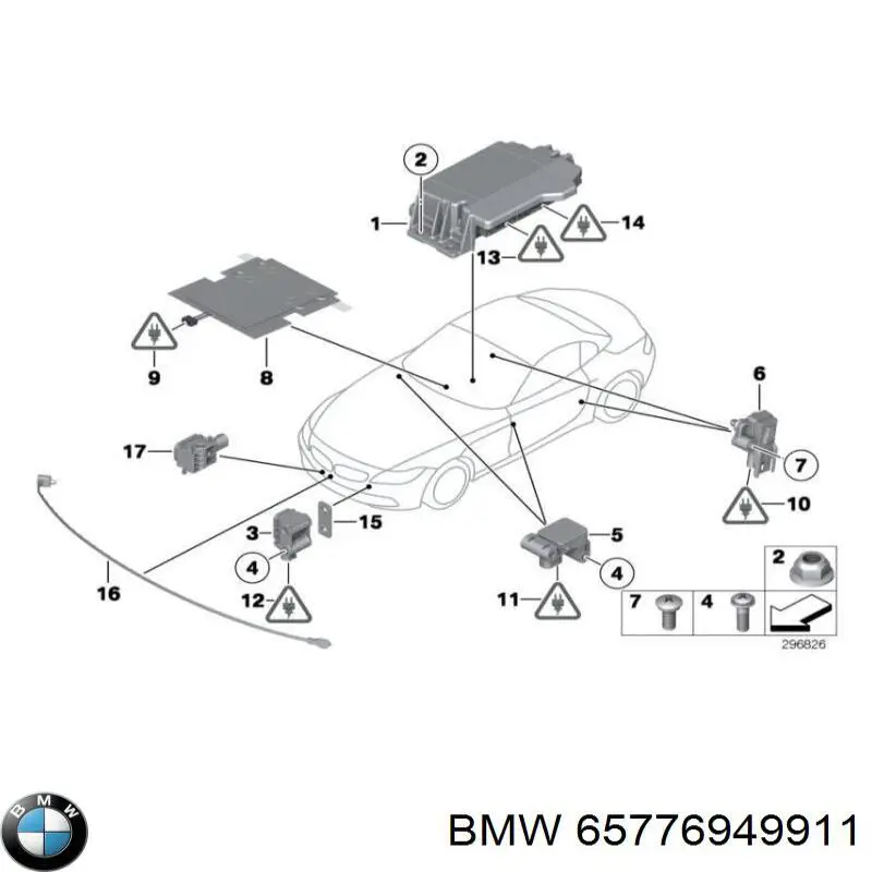 Датчик SRS BMW 65776949911 цена, от 56.21 USD