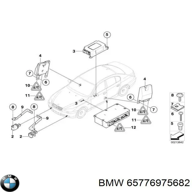Модуль-процессор управления подушкой безопасности (ЭБУ AIRBAG) 65772298861 BMW