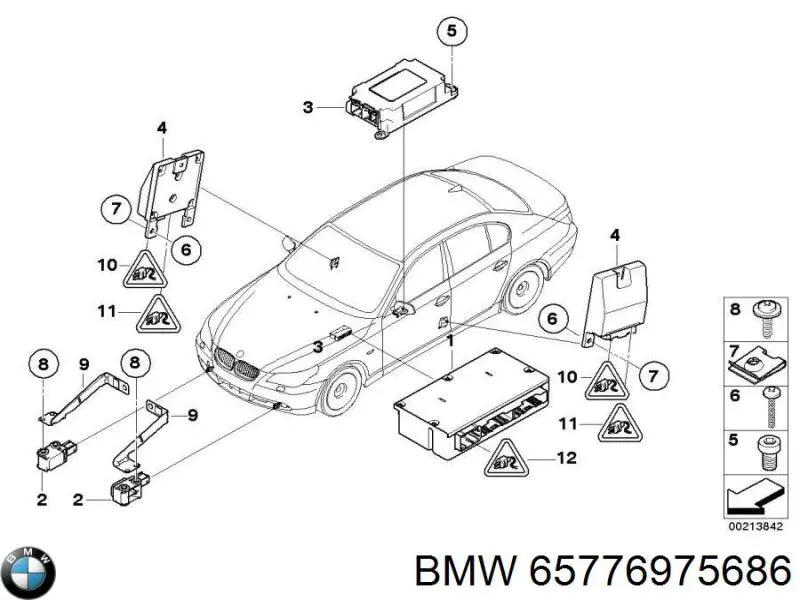 Купить 65776975686 BMW Модуль-процессор управления подушкой безопасности