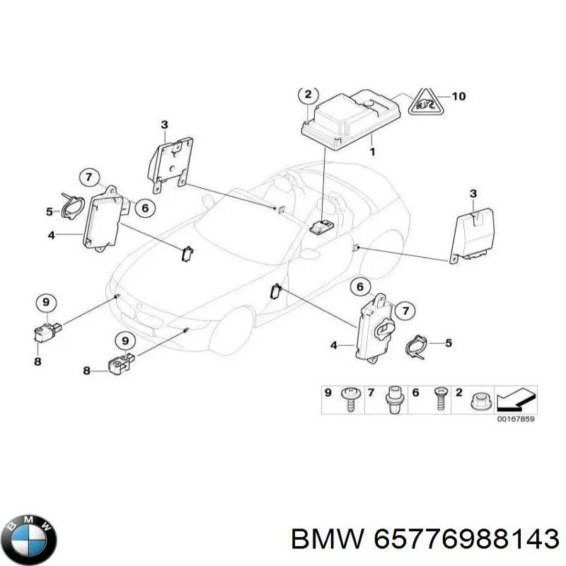 Датчик продольного ускорения BMW 65776988143 цена, от 25.34 USD