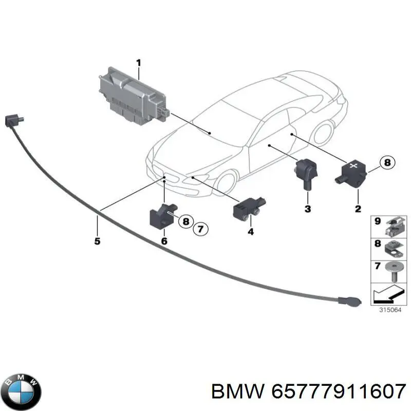 65777911607 BMW Блок управления airbag