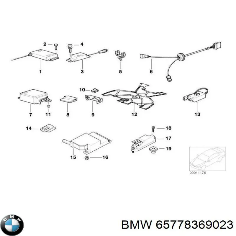 65778369023 BMW модуль-процессор управления подушкой безопасности (эбу airbag)