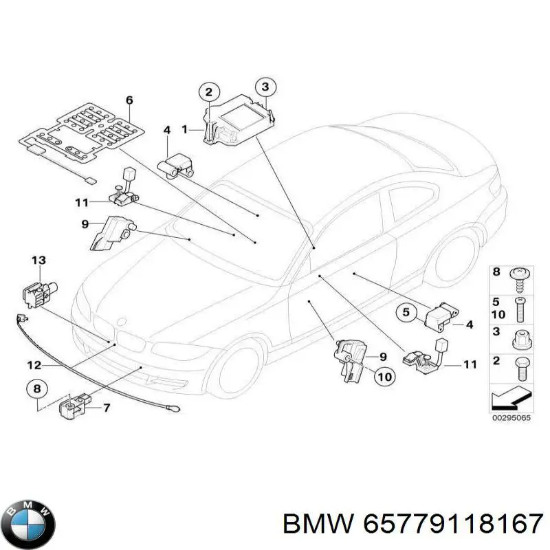 65776953634 BMW sensor lateral do airbag