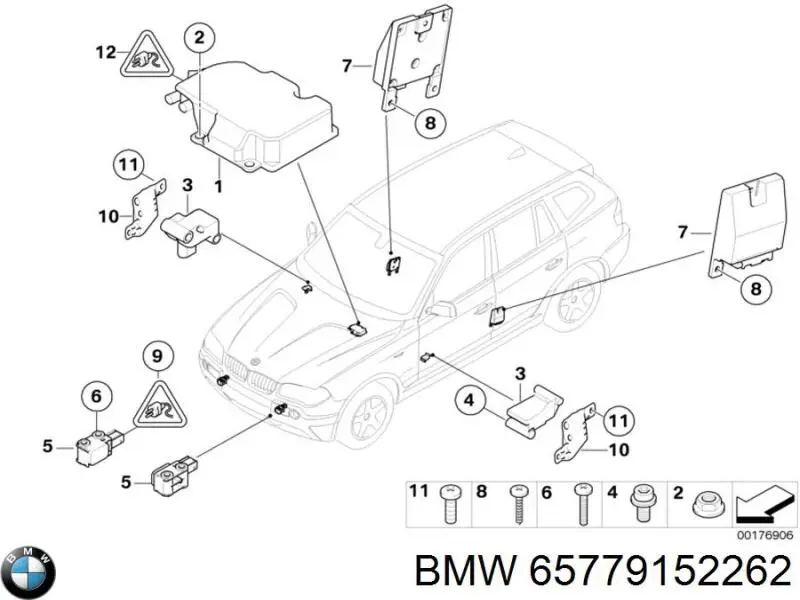 Датчик AIRBAG передний 65779152262 BMW