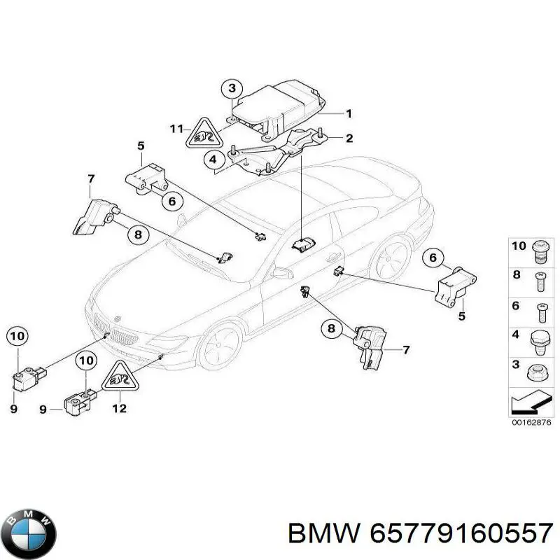 65779160557 BMW módulo processador de controlo da bolsa de ar (centralina eletrônica airbag)