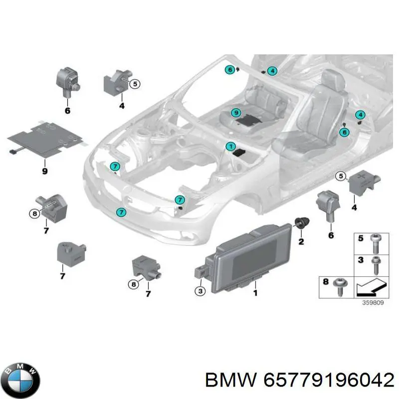 Купить 65779196042 BMW Датчик подушки безопасности