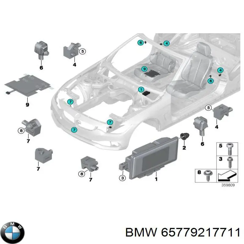 65779217711 BMW sensor airbag lateral esquerdo