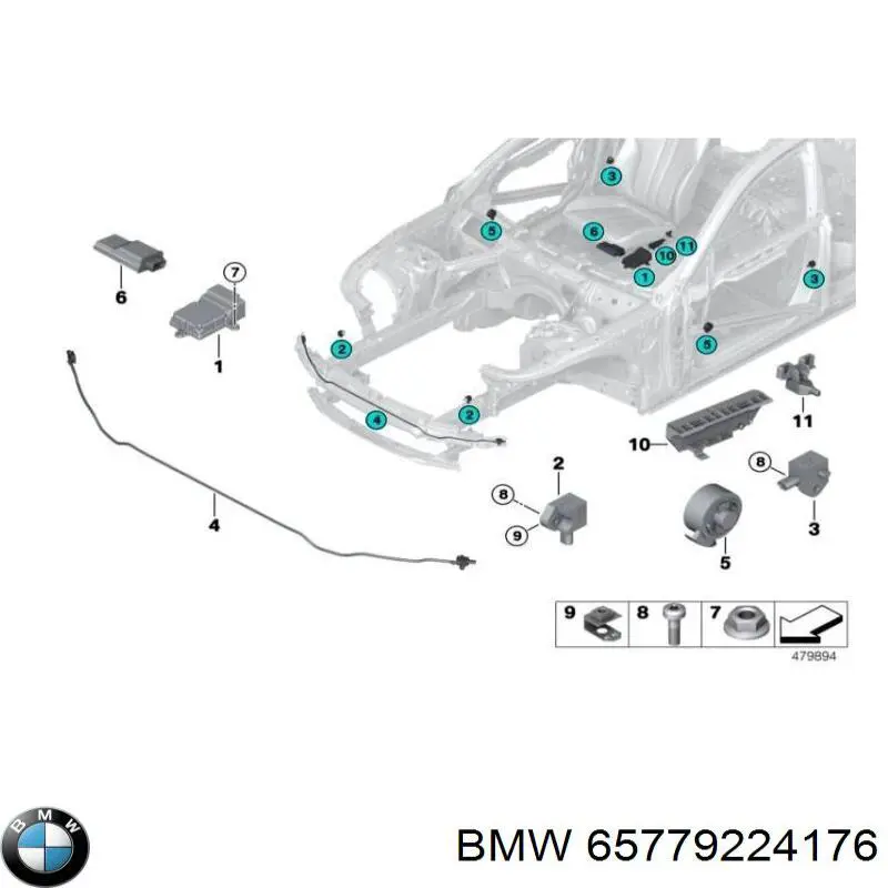 Купить 9224176 BMW Датчик подушки безопасности