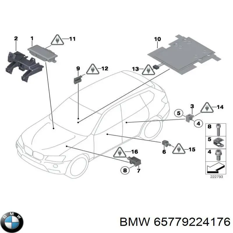 Датчик AIRBAG передний на BMW X3 (F25) купить.