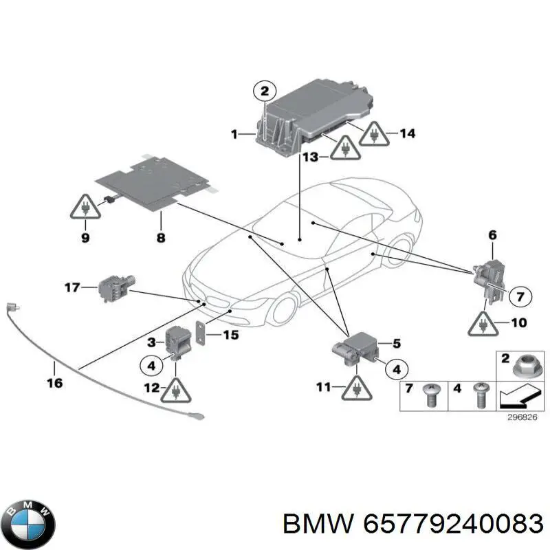 Блок управления airbag BMW 65779240083 цена, от 11.29 USD