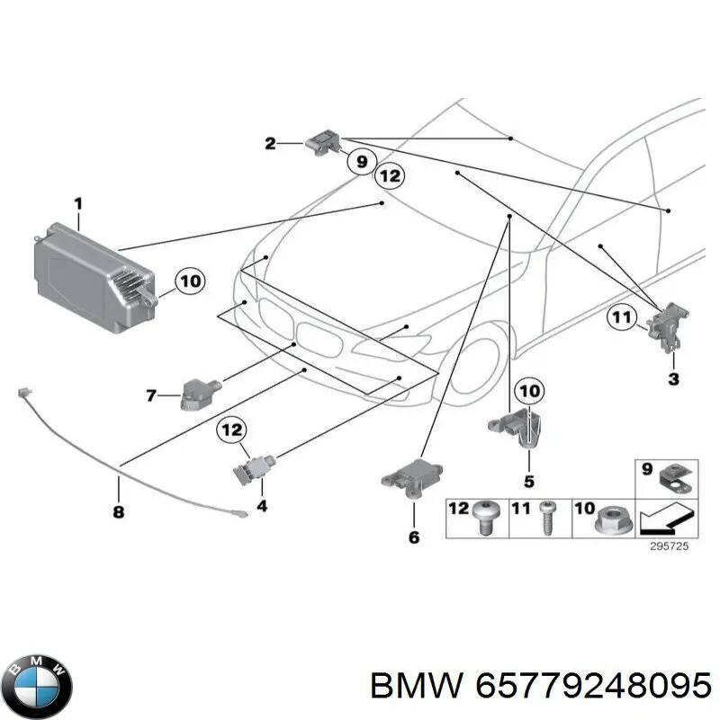65779209684 BMW Модуль-процессор управления подушкой безопасности (ЭБУ AIRBAG)