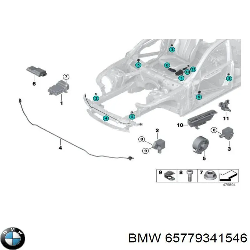 Датчик продольного ускорения BMW 65779341546 цена, от 6.33 USD