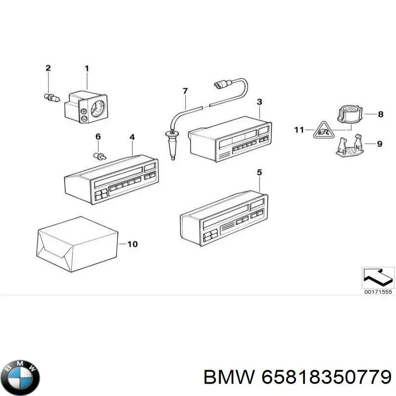 65818350779 BMW датчик температуры окружающей среды