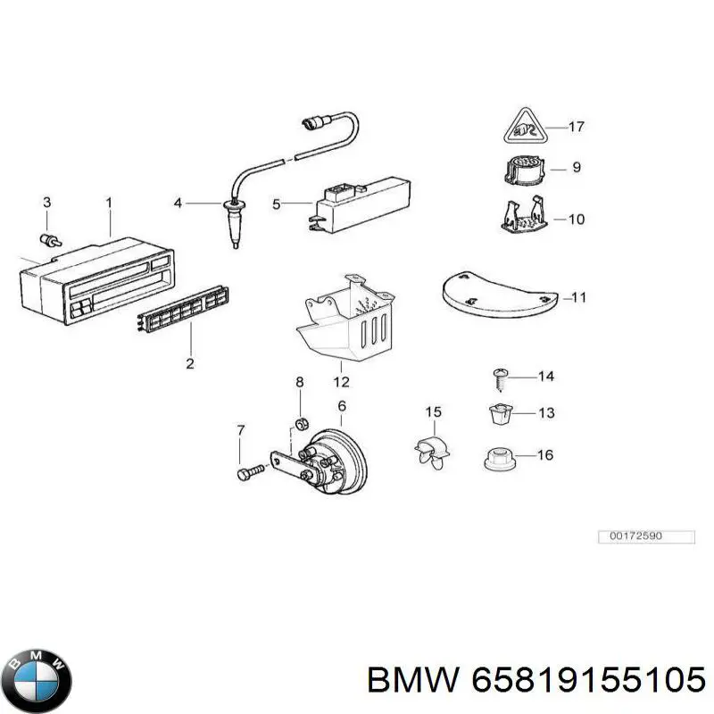 Радиатор кондиционера 65819155105 BMW