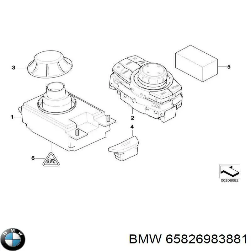 Переключатель управления центром сообщений на BMW 5 (E60) купить.