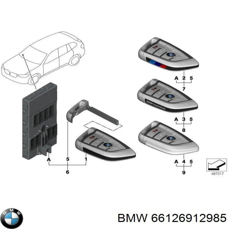 Батарейка брелка 66126912985 BMW