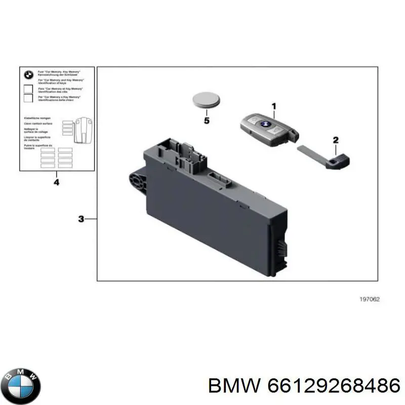 66126945834 BMW брелок управления сигнализацией