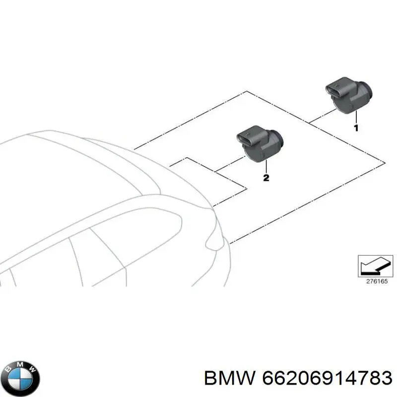 Датчик сигнализации парковки (парктроник) передний/задний центральный на BMW 3 (E46) купить.