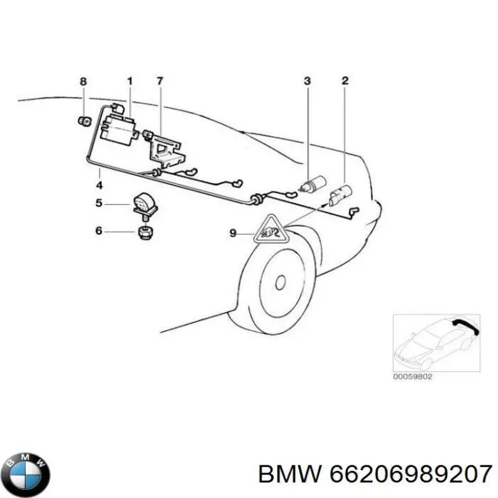 Купить 66206989207 BMW Ультразвуковой датчик парковки
