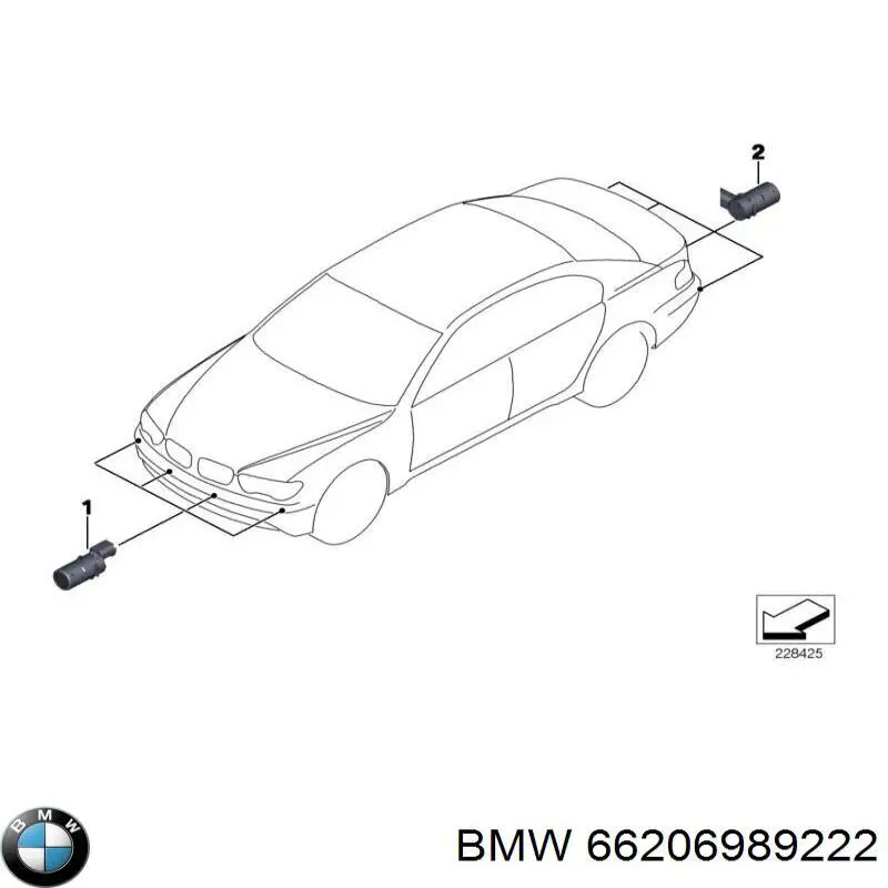 Парктроники задние 66206989222 BMW