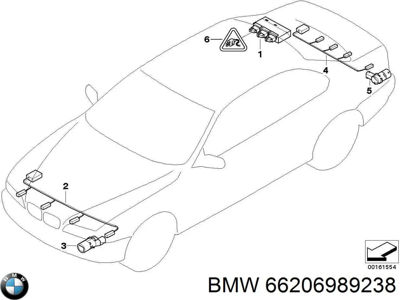 66206989238 BMW датчик сигнализации парковки (парктроник передний/задний центральный)