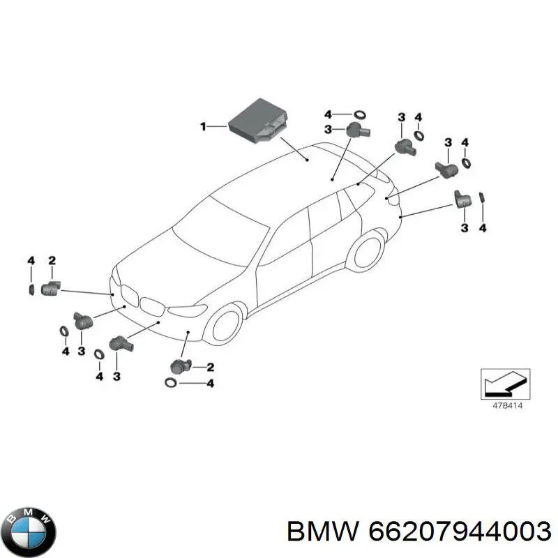  66207944003 BMW