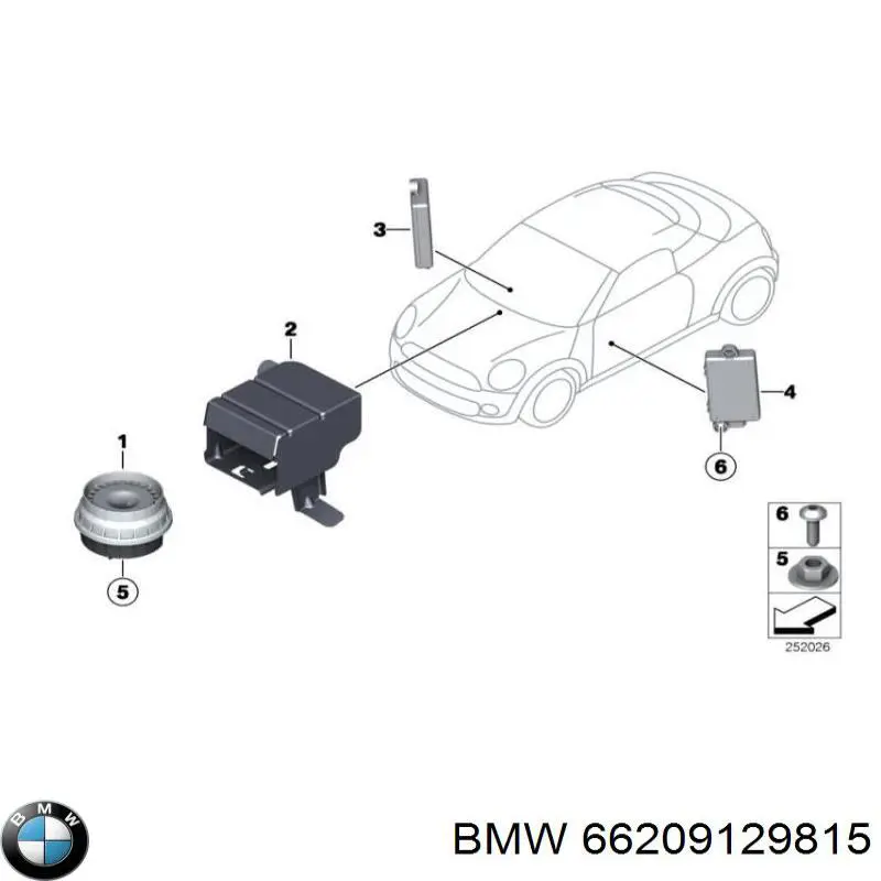 Модуль управления (ЭБУ) парктроником BMW 66209129815