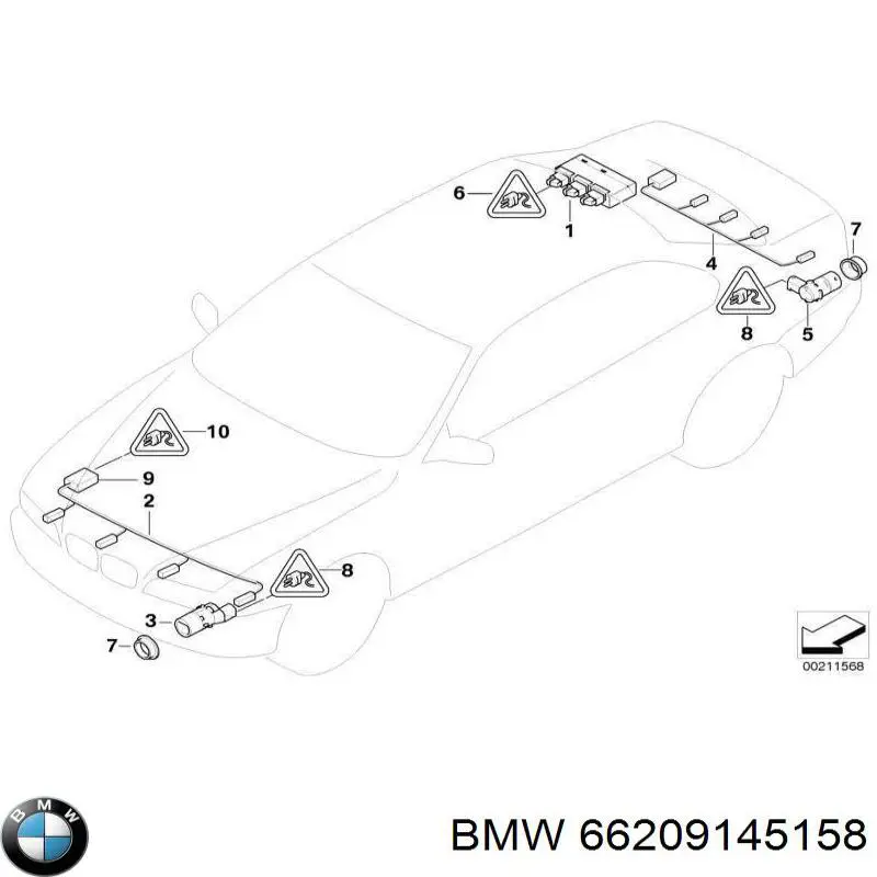 Модуль управления (ЭБУ) парктроником BMW 66209145158 цена, от 59.26 USD