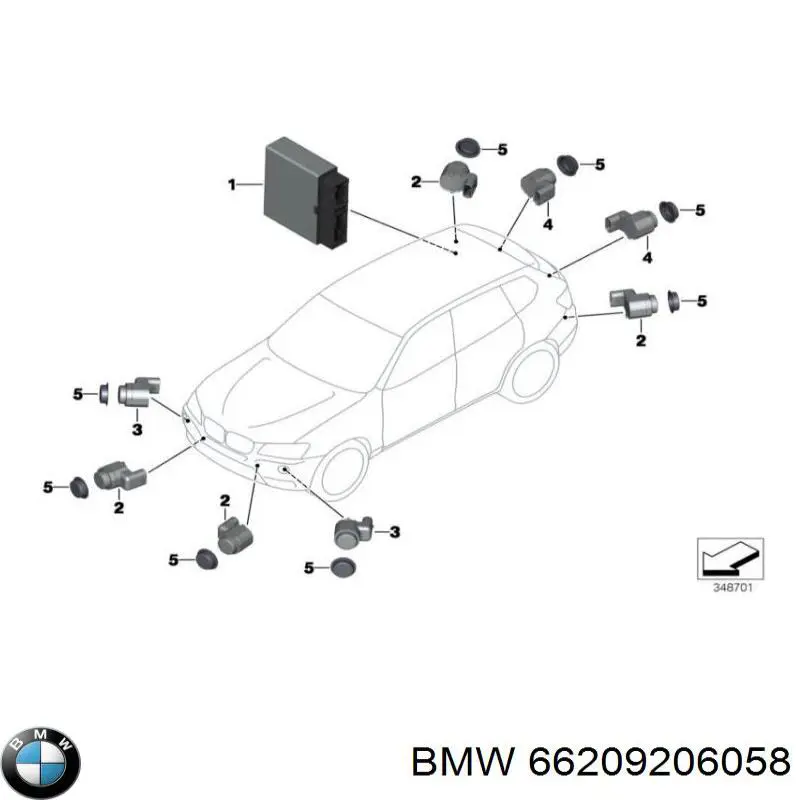 Датчик парктроника центральный Autlog AS6058