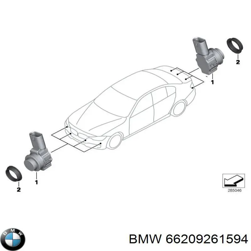 Купить 66209261594 BMW Ультразвуковой датчик парковки