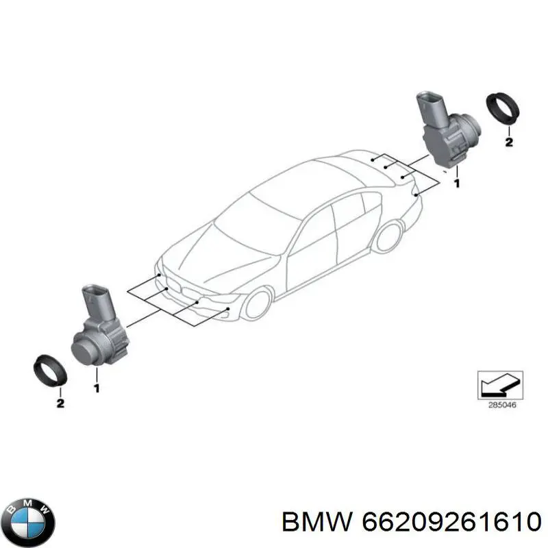 Парктроники задние 66209261610 BMW